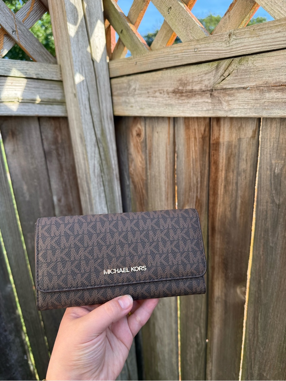 Michael Kors Brown Logo Trifold Wallet for Men